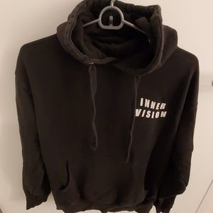 Black Inner Vision graphic hoodie
